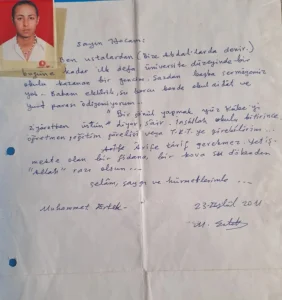 Yıllar Önce İstanbul Şubemizden Burs Alan Öğrencimizin Mektubu